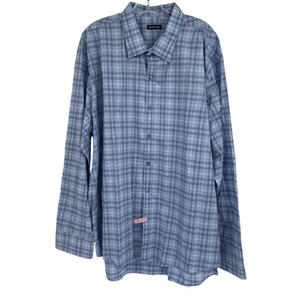Zachary Prell Blue Plaid Button-Up Shirt | Size XXXL